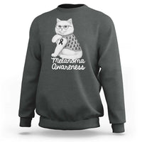 British Shorthair Skin Cancer Awareness Sweatshirt Melanoma Fighter Cat Gift