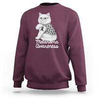 British Shorthair Skin Cancer Awareness Sweatshirt Melanoma Fighter Cat Gift