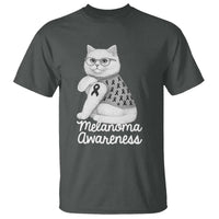 British Shorthair Skin Cancer Awareness T Shirt Melanoma Fighter Cat Gift
