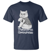British Shorthair Skin Cancer Awareness T Shirt Melanoma Fighter Cat Gift
