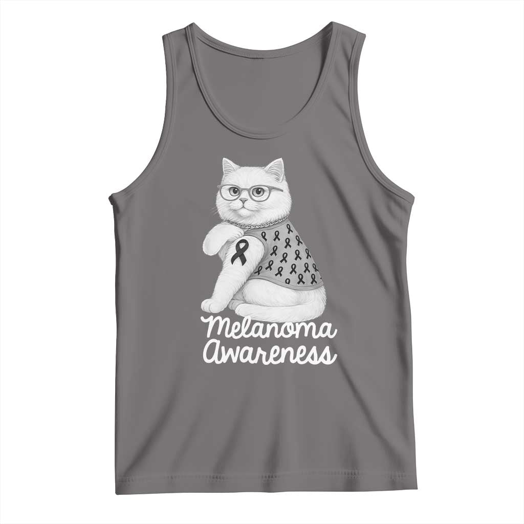 British Shorthair Skin Cancer Awareness Tank Top Melanoma Fighter Cat Gift