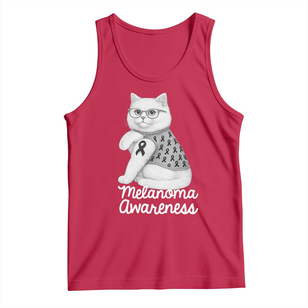 British Shorthair Skin Cancer Awareness Tank Top Melanoma Fighter Cat Gift