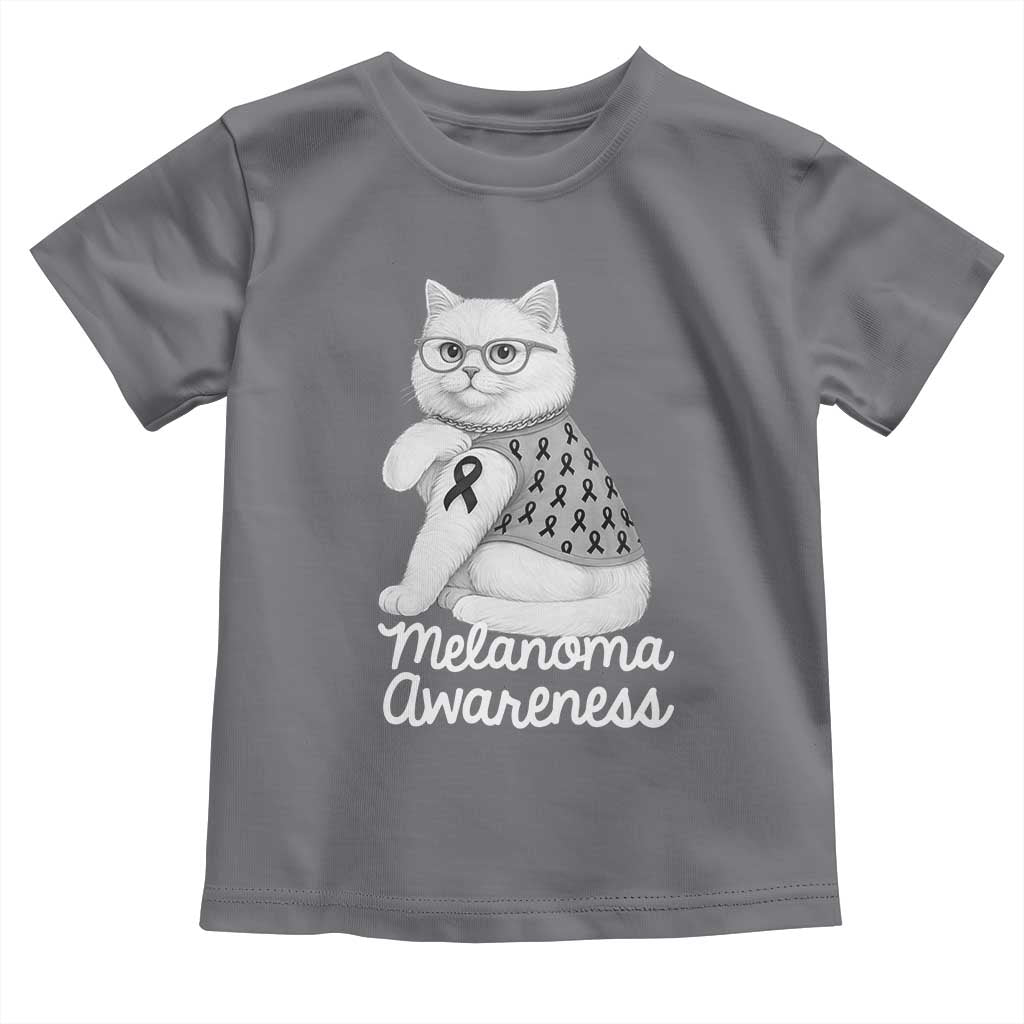 British Shorthair Skin Cancer Awareness Toddler T Shirt Melanoma Fighter Cat Gift