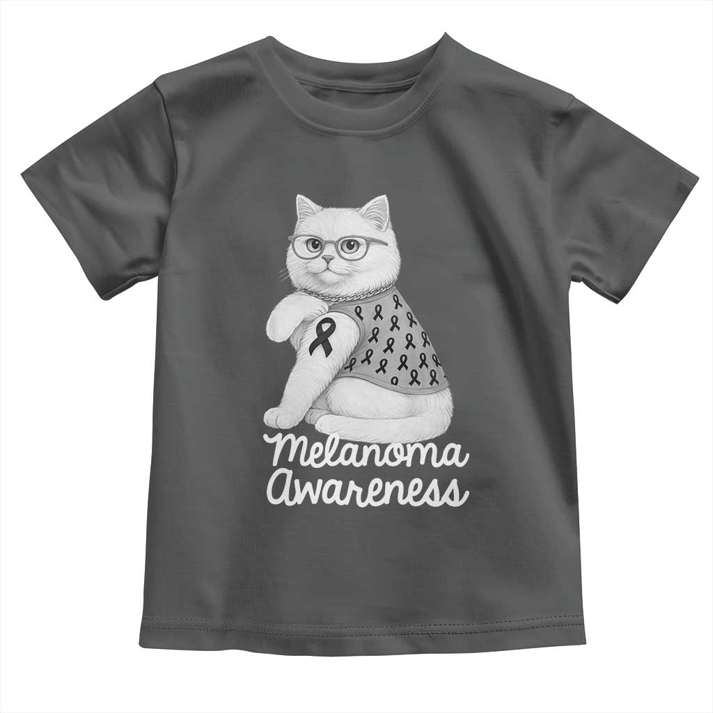 British Shorthair Skin Cancer Awareness Toddler T Shirt Melanoma Fighter Cat Gift