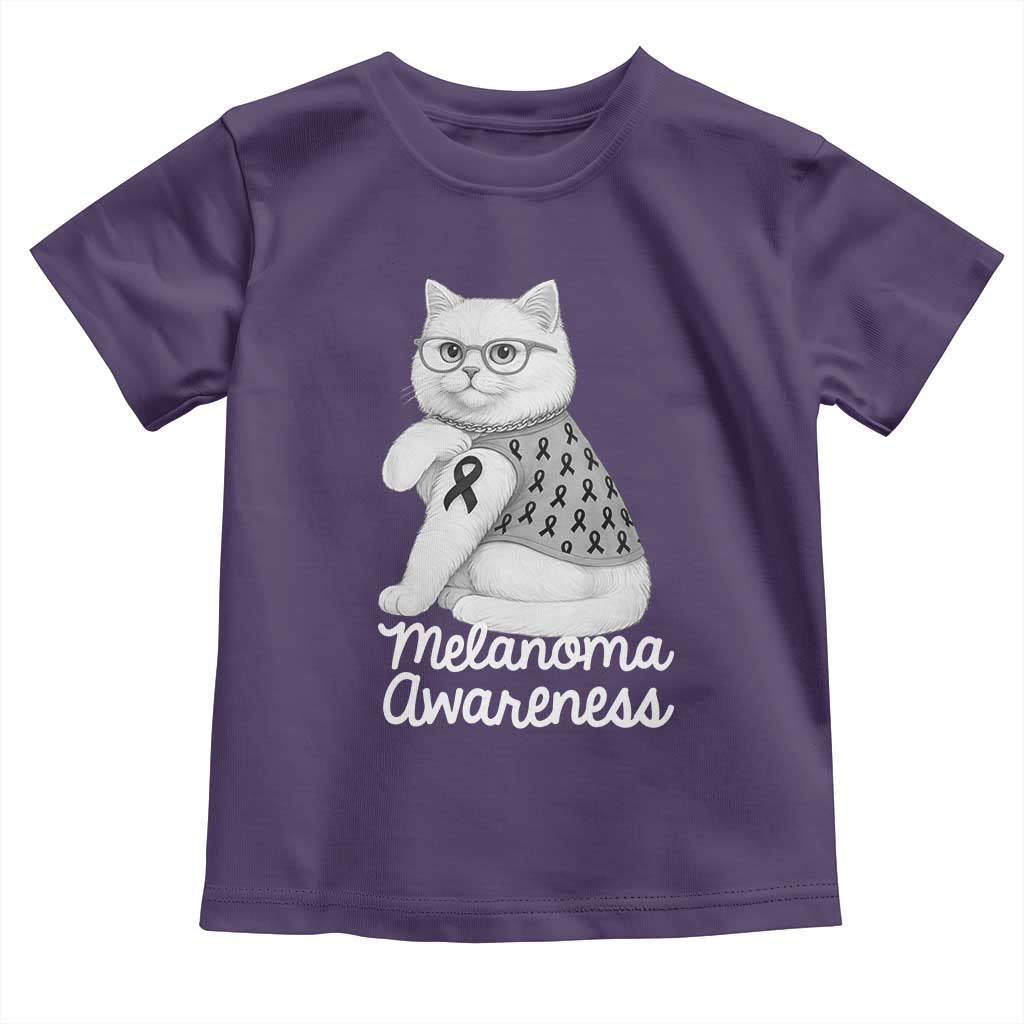 British Shorthair Skin Cancer Awareness Toddler T Shirt Melanoma Fighter Cat Gift