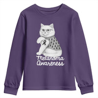British Shorthair Skin Cancer Awareness Youth Sweatshirt Melanoma Fighter Cat Gift