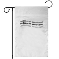 Melanoma Groovy Wavy Typography Garden Flag Skin Cancer Warrior Gift