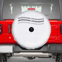Melanoma Groovy Wavy Typography Spare Tire Cover Skin Cancer Warrior Gift