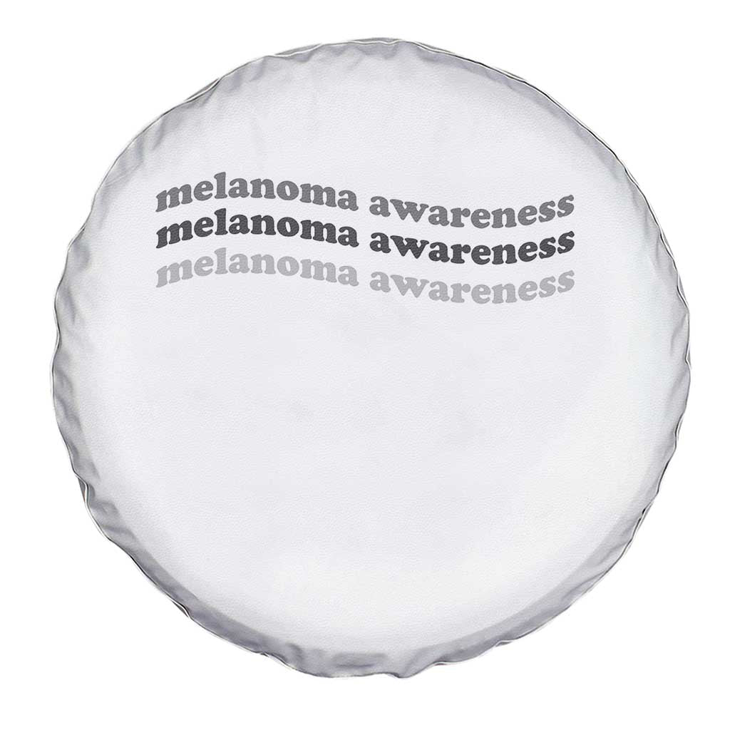Melanoma Groovy Wavy Typography Spare Tire Cover Skin Cancer Warrior Gift