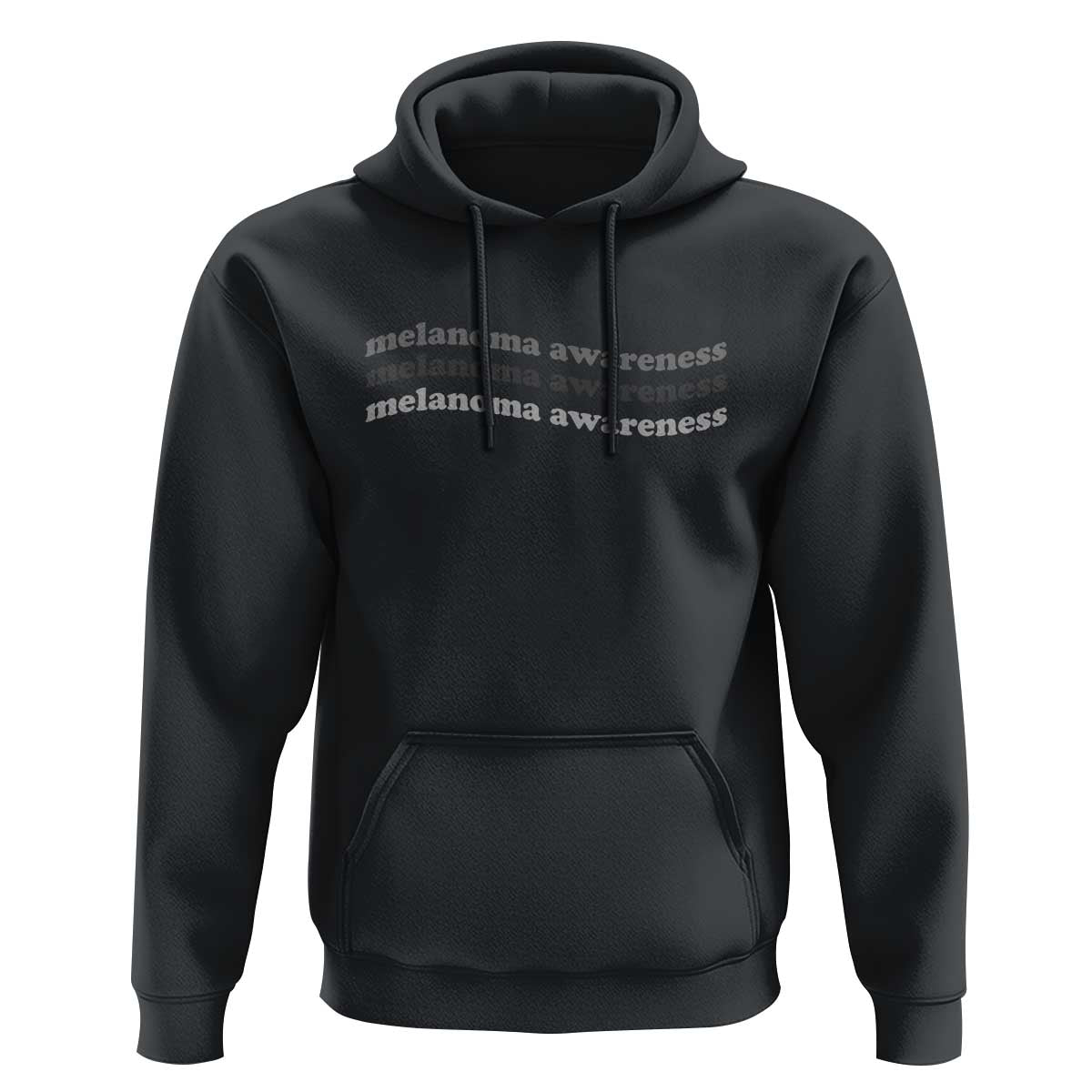 Melanoma Groovy Wavy Typography Hoodie Skin Cancer Warrior Gift