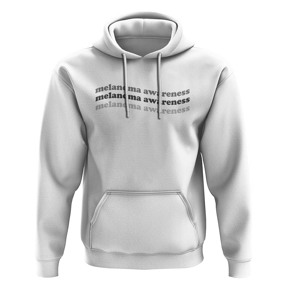 Melanoma Groovy Wavy Typography Hoodie Skin Cancer Warrior Gift