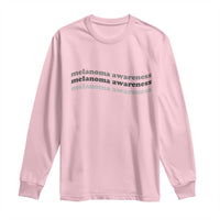 Melanoma Groovy Wavy Typography Long Sleeve Shirt Skin Cancer Warrior Gift