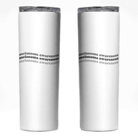Melanoma Groovy Wavy Typography Skinny Tumbler Skin Cancer Warrior Gift
