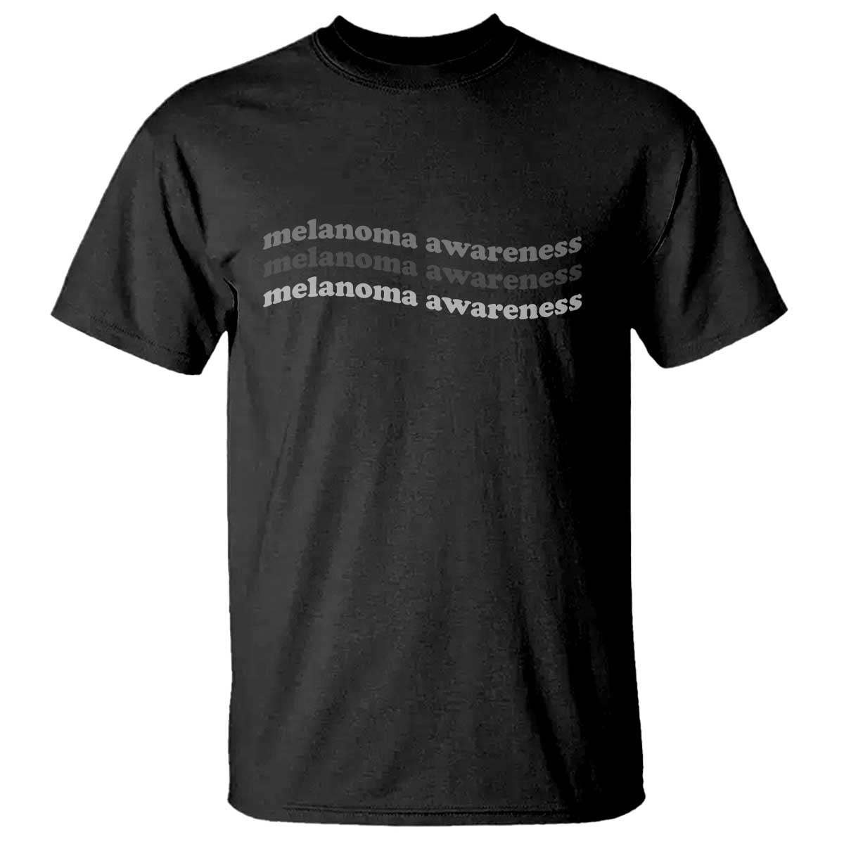 Melanoma Groovy Wavy Typography T Shirt Skin Cancer Warrior Gift