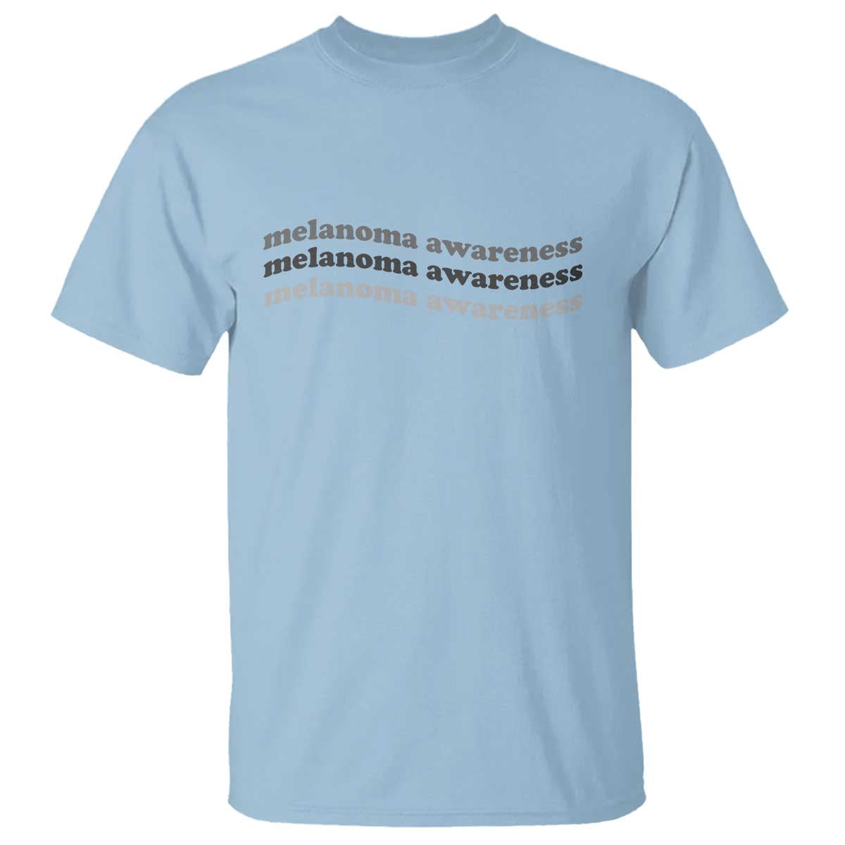 Melanoma Groovy Wavy Typography T Shirt Skin Cancer Warrior Gift