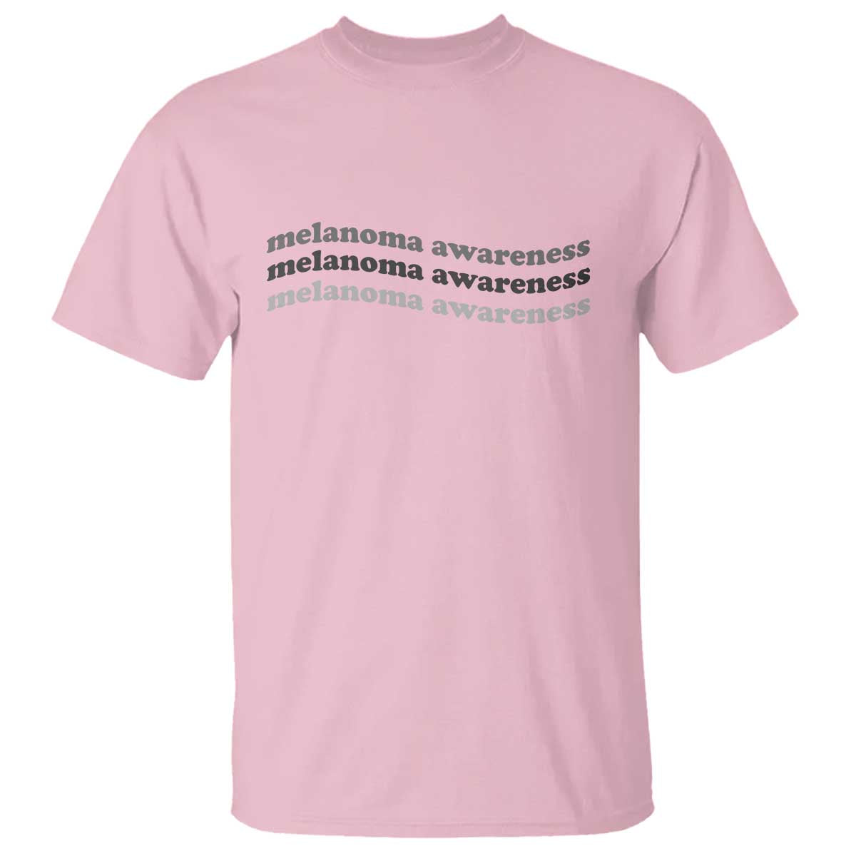 Melanoma Groovy Wavy Typography T Shirt Skin Cancer Warrior Gift
