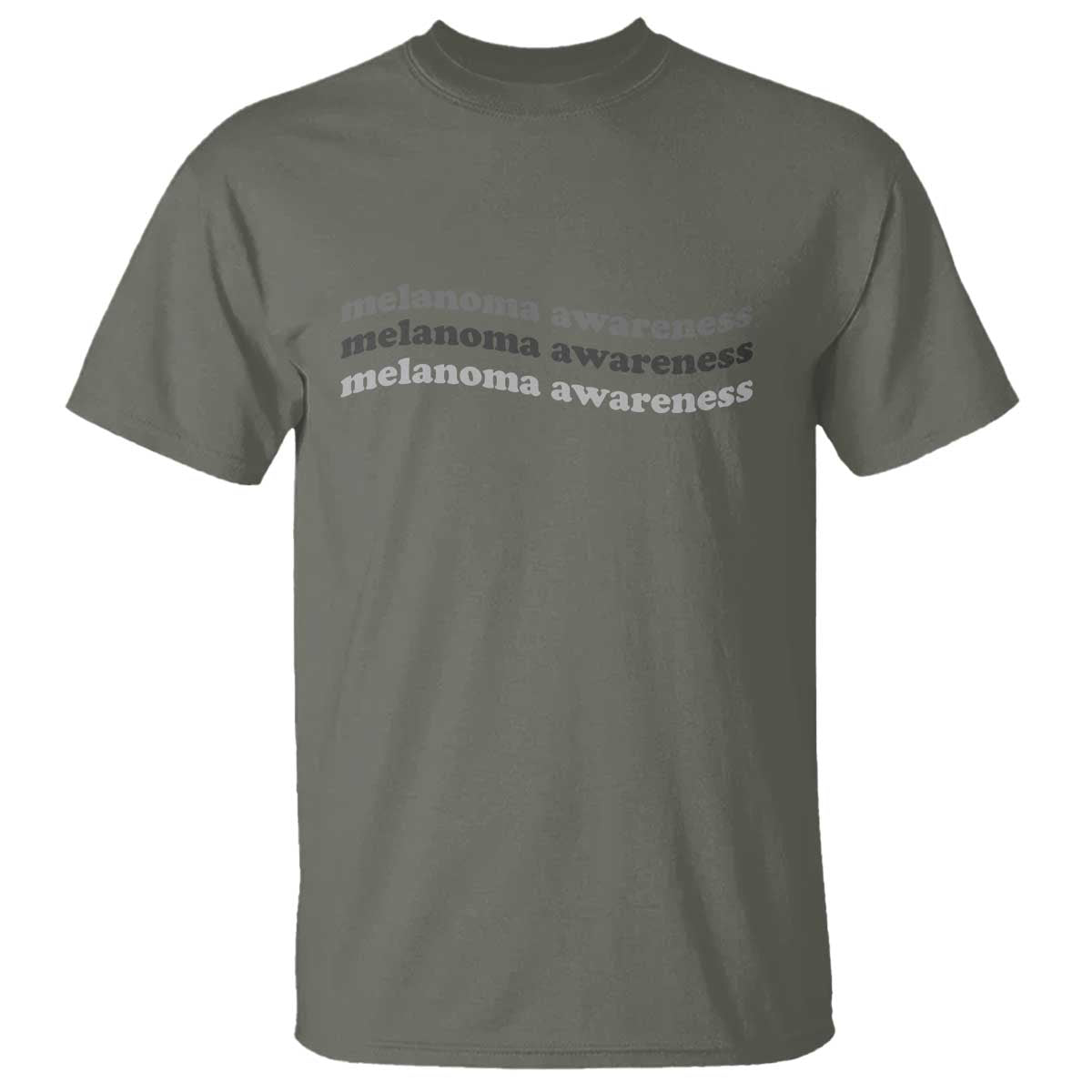 Melanoma Groovy Wavy Typography T Shirt Skin Cancer Warrior Gift