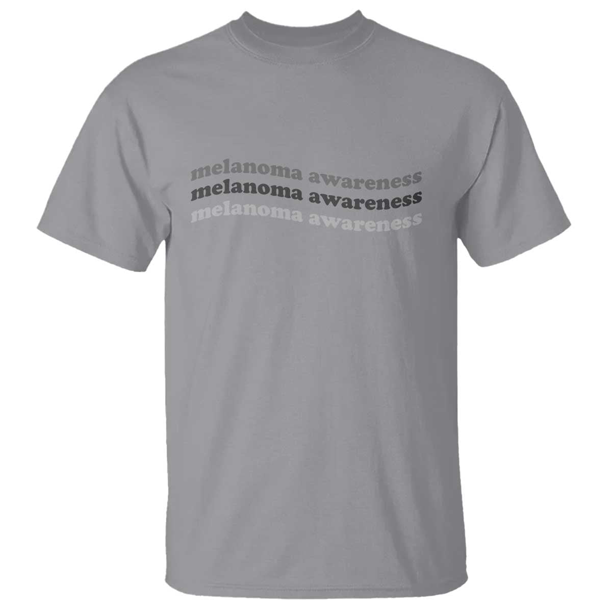 Melanoma Groovy Wavy Typography T Shirt Skin Cancer Warrior Gift