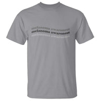 Melanoma Groovy Wavy Typography T Shirt Skin Cancer Warrior Gift