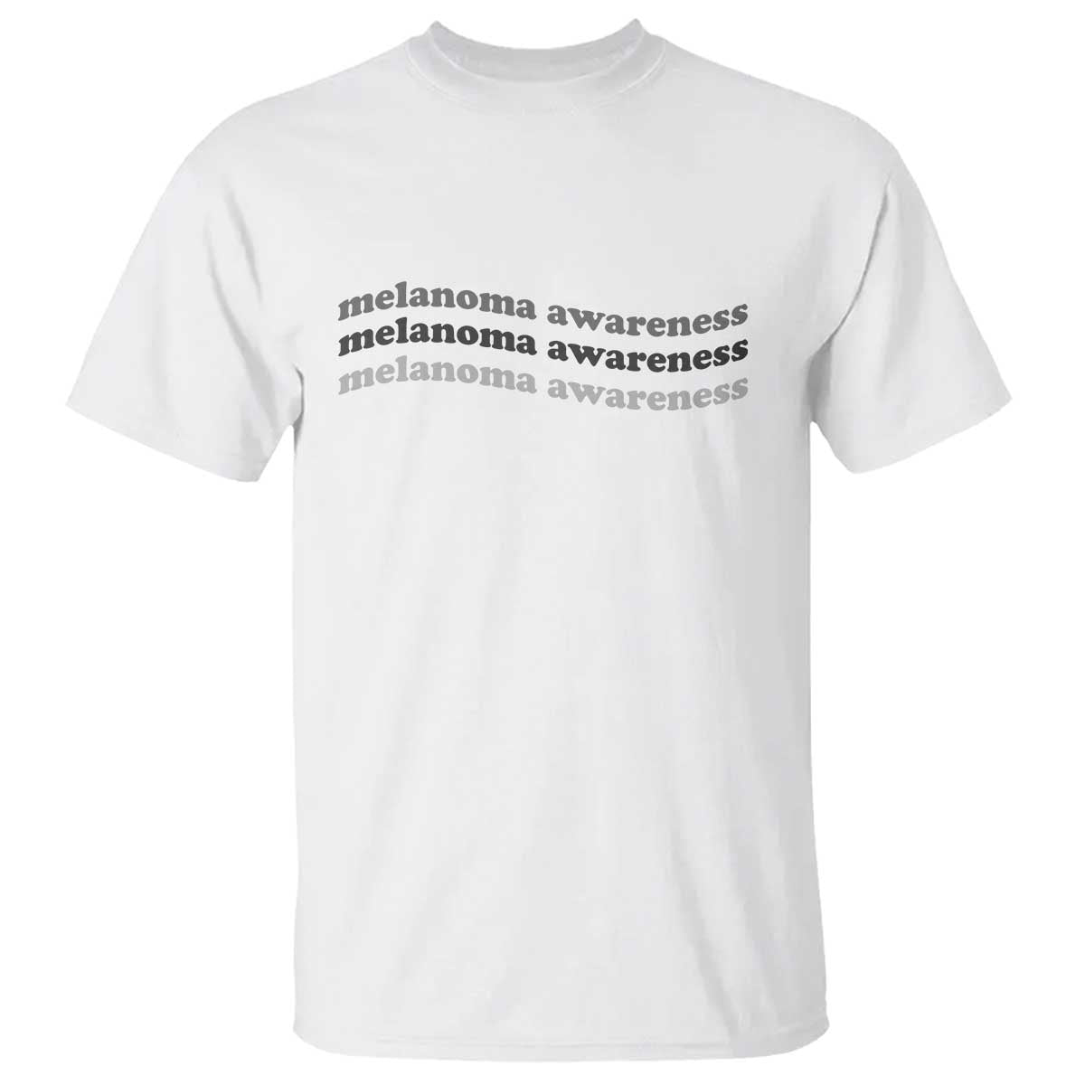 Melanoma Groovy Wavy Typography T Shirt Skin Cancer Warrior Gift