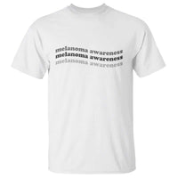 Melanoma Groovy Wavy Typography T Shirt Skin Cancer Warrior Gift