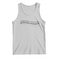 Melanoma Groovy Wavy Typography Tank Top Skin Cancer Warrior Gift