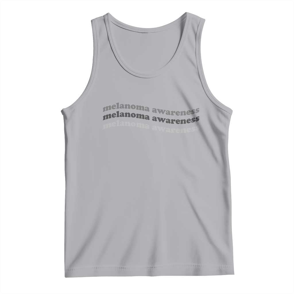 Melanoma Groovy Wavy Typography Tank Top Skin Cancer Warrior Gift