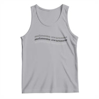 Melanoma Groovy Wavy Typography Tank Top Skin Cancer Warrior Gift