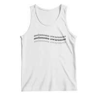 Melanoma Groovy Wavy Typography Tank Top Skin Cancer Warrior Gift
