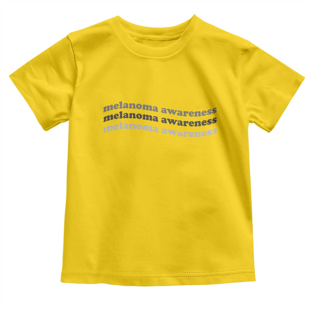 Melanoma Groovy Wavy Typography Toddler T Shirt Skin Cancer Warrior Gift