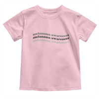 Melanoma Groovy Wavy Typography Toddler T Shirt Skin Cancer Warrior Gift