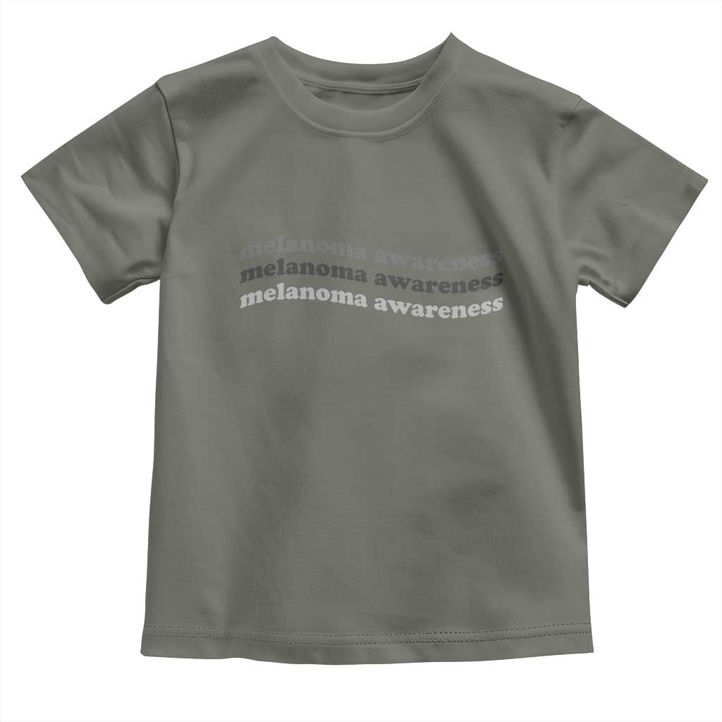 Melanoma Groovy Wavy Typography Toddler T Shirt Skin Cancer Warrior Gift