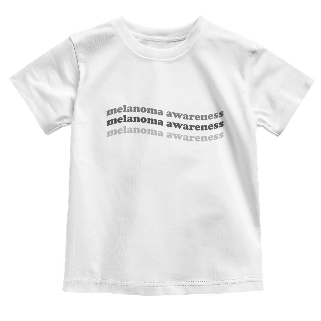 Melanoma Groovy Wavy Typography Toddler T Shirt Skin Cancer Warrior Gift