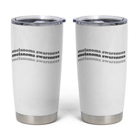 Melanoma Groovy Wavy Typography Tumbler Cup Skin Cancer Warrior Gift