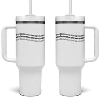 Melanoma Groovy Wavy Typography Tumbler With Handle Skin Cancer Warrior Gift