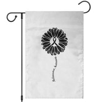 Melanoma Awareness Black Ribbon Flower Garden Flag Skin Cancer Fighter Gift
