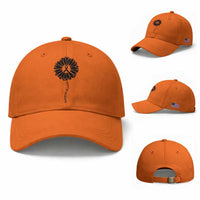 Melanoma Awareness Black Ribbon Flower Baseball Cap Skin Cancer Fighter Gift