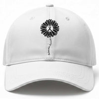 Melanoma Awareness Black Ribbon Flower Baseball Cap Skin Cancer Fighter Gift