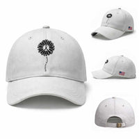 Melanoma Awareness Black Ribbon Flower Baseball Cap Skin Cancer Fighter Gift