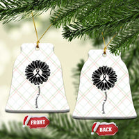 Melanoma Awareness Black Ribbon Flower Ceramic Ornament Skin Cancer Fighter Gift