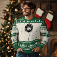 Melanoma Awareness Black Ribbon Flower Ugly Christmas Sweater Skin Cancer Fighter Gift