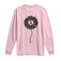 Melanoma Awareness Black Ribbon Flower Long Sleeve Shirt Skin Cancer Fighter Gift