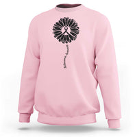 Melanoma Awareness Black Ribbon Flower Sweatshirt Skin Cancer Fighter Gift
