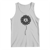 Melanoma Awareness Black Ribbon Flower Tank Top Skin Cancer Fighter Gift