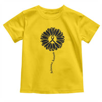 Melanoma Awareness Black Ribbon Flower Toddler T Shirt Skin Cancer Fighter Gift