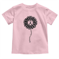 Melanoma Awareness Black Ribbon Flower Toddler T Shirt Skin Cancer Fighter Gift