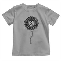 Melanoma Awareness Black Ribbon Flower Toddler T Shirt Skin Cancer Fighter Gift