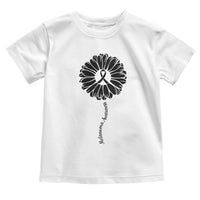Melanoma Awareness Black Ribbon Flower Toddler T Shirt Skin Cancer Fighter Gift