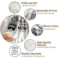I Wear Black For My Mom Throw Blanket Melanoma Awareness Family Gift