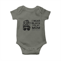 I Wear Black For My Mom Baby Onesie Melanoma Awareness Family Gift